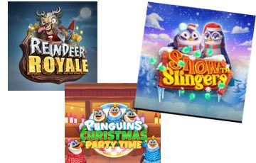 Tre nya julslots: Reindeer Royale, Snow Slingers och Penguins Christmas Party Time